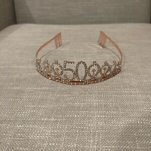 Sparkling Rose Gold 50th Birthday Tiara